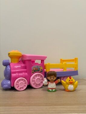Fisher-Price Little People Musical Zoo Train (Pink) with Coordinating Figures